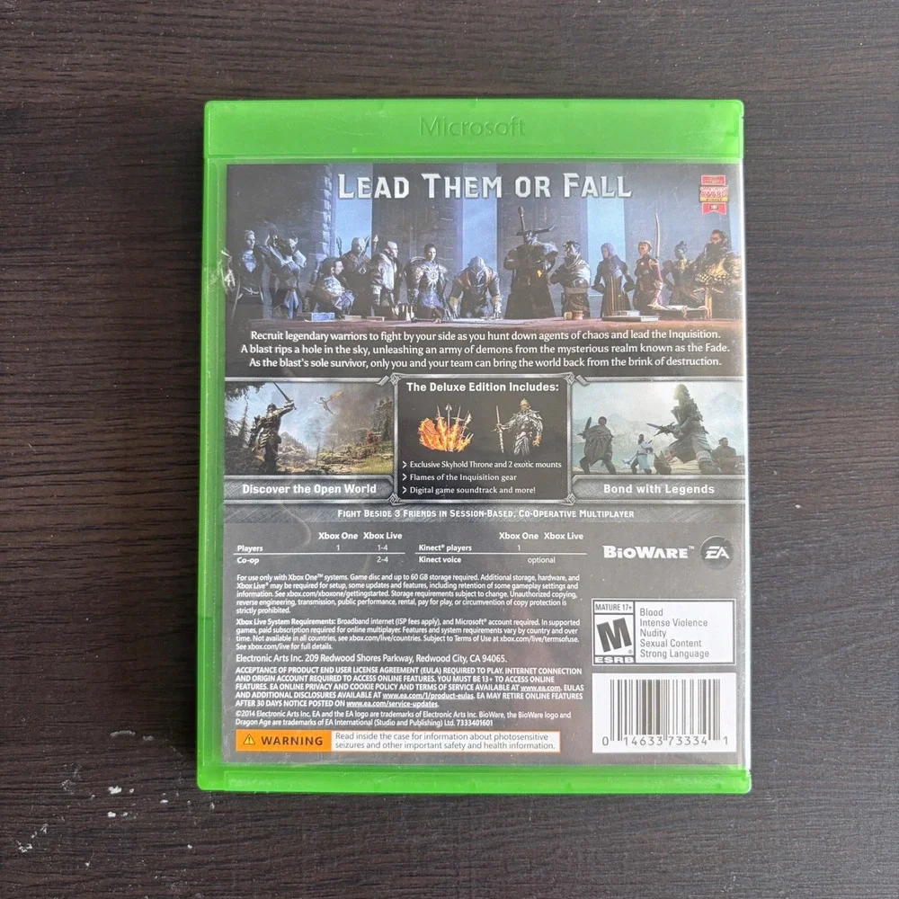 Dragon Age Inquisition Deluxe Edition Xbox One BioWare EA RPG Game